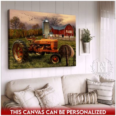 red tractor canvas