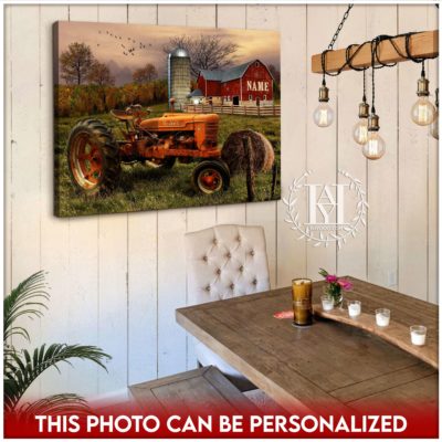 red tractor canvas