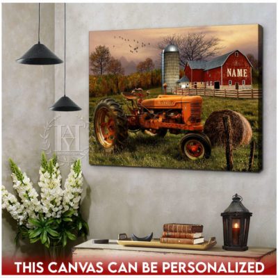 red tractor canvas