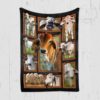 Cute Brahman Cattles Cow Blanket