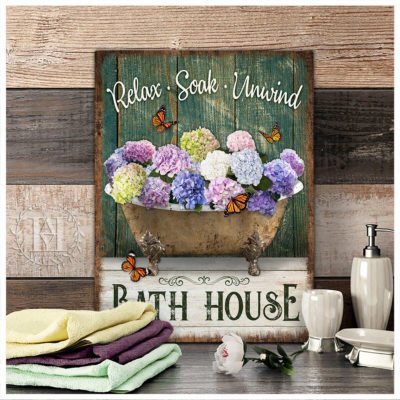 rustic farmhouse bathroom art