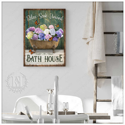 rustic farmhouse bathroom art