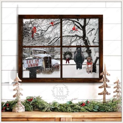 farmhouse winter wall art