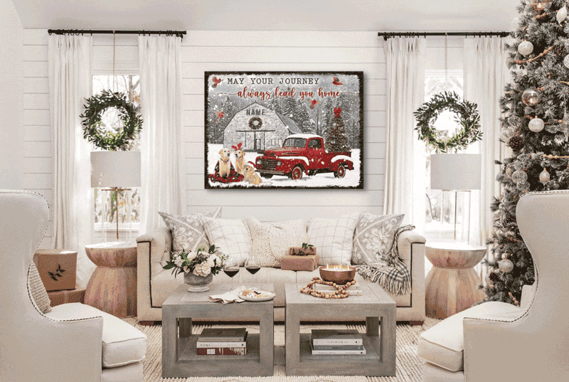 Red Truck Christmas Decor