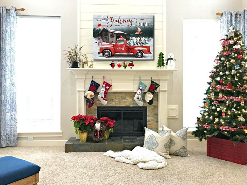 Red Truck Christmas Decor