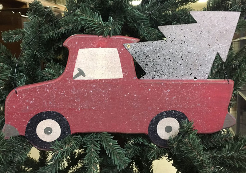 Red Truck Christmas Decor