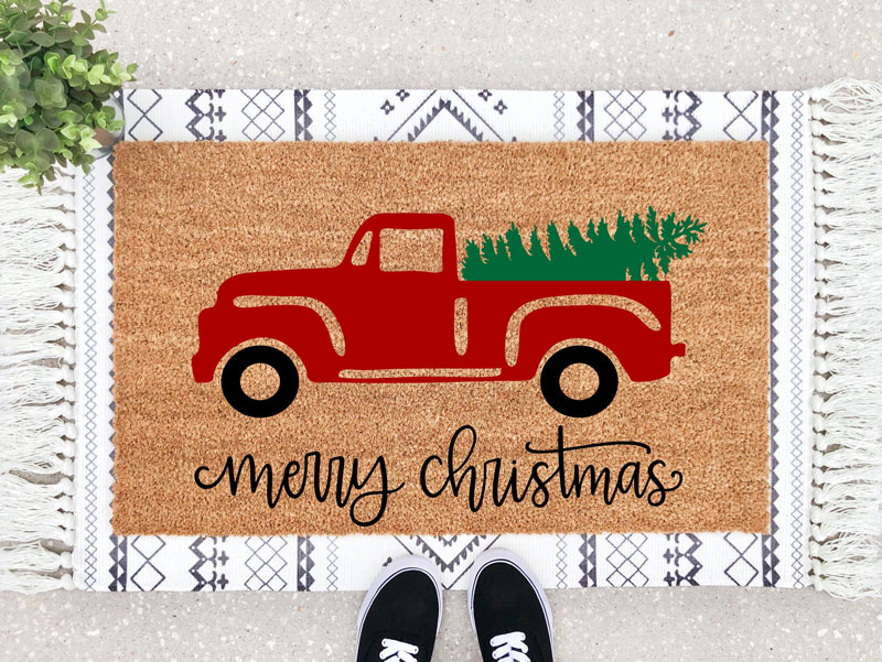 Red Truck Christmas Decor