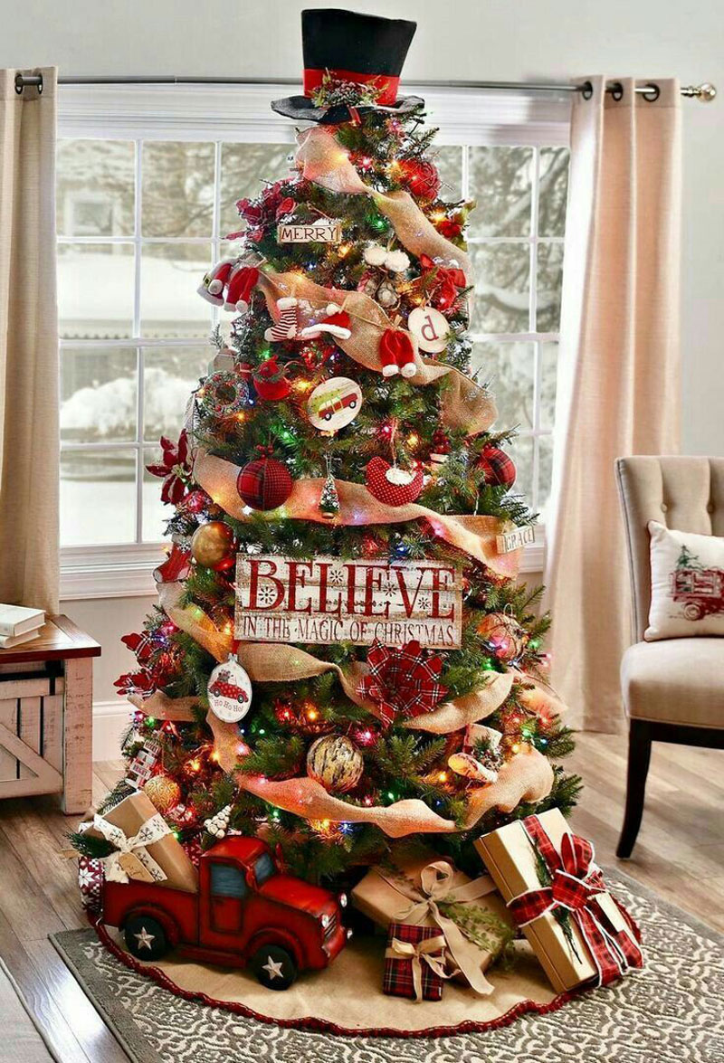 Red Truck Christmas Decor