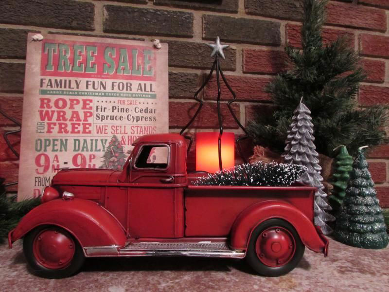 Red Truck Christmas Decor