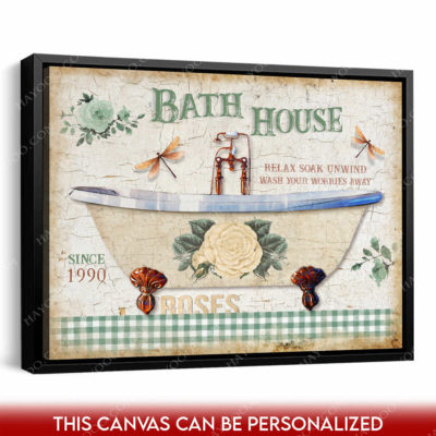 farmhouse bathroom canvas