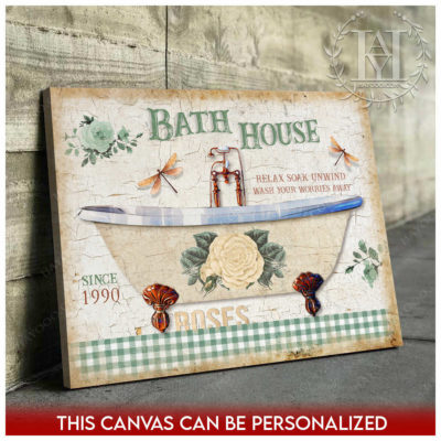 farmhouse bathroom canvas