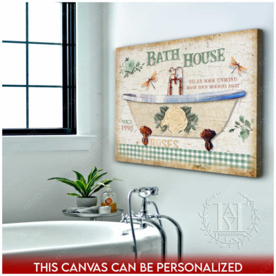 farmhouse bathroom canvas