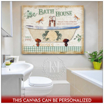 farmhouse bathroom canvas
