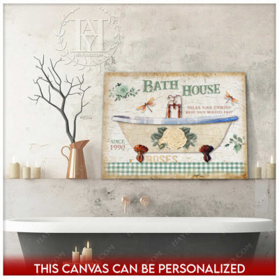 farmhouse bathroom canvas