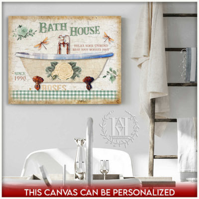 farmhouse bathroom canvas