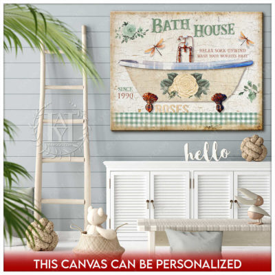farmhouse bathroom canvas