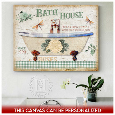 farmhouse bathroom canvas