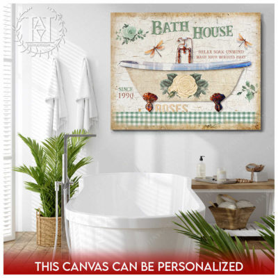 farmhouse bathroom canvas