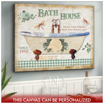 farmhouse bathroom canvas