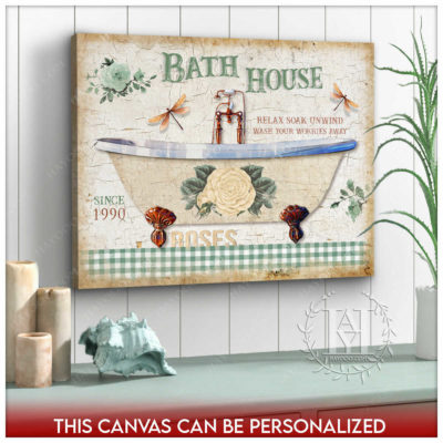 farmhouse bathroom canvas