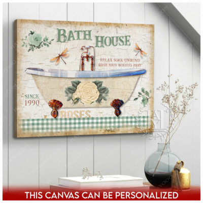 farmhouse bathroom canvas