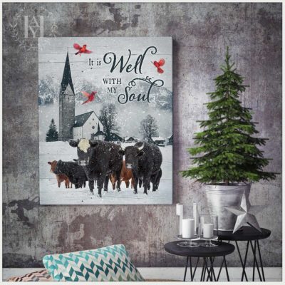 farmhouse winter scene