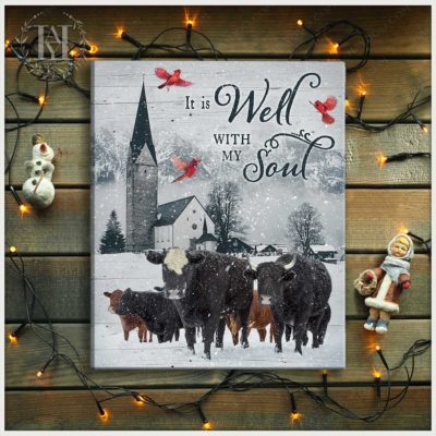farmhouse winter scene