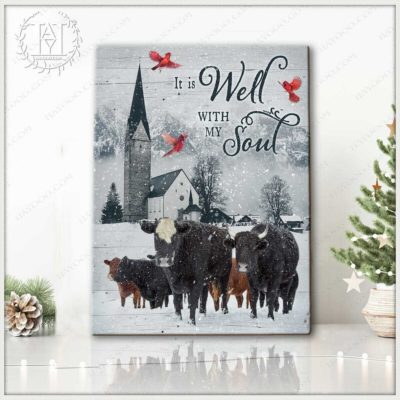 farmhouse winter scene