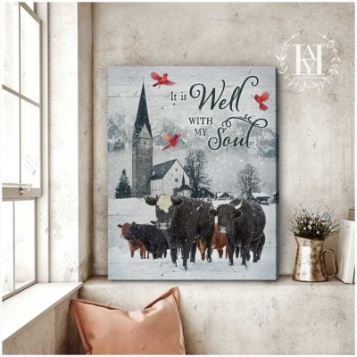 farmhouse winter scene