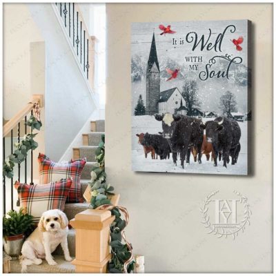 farmhouse winter scene