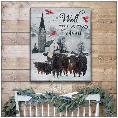 farmhouse winter scene