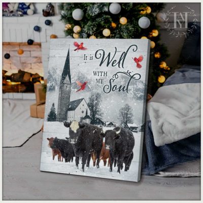 farmhouse winter scene