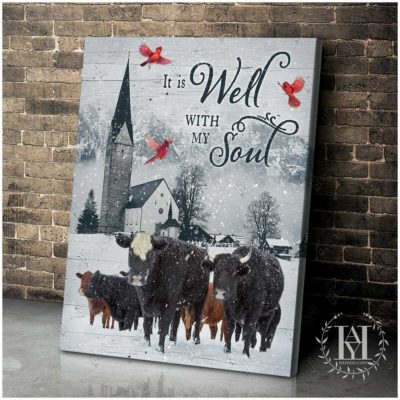 farmhouse winter scene