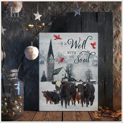farmhouse winter scene