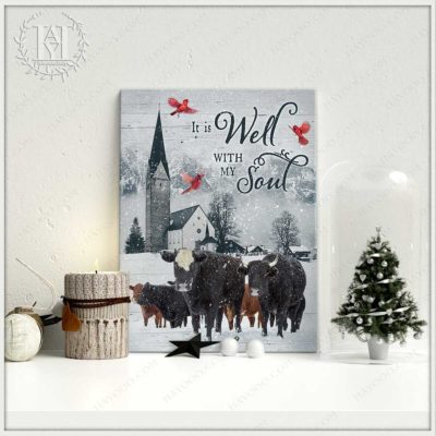 farmhouse winter scene