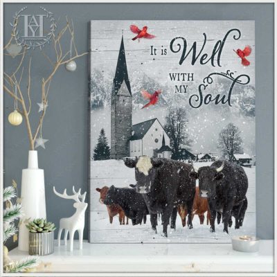 farmhouse winter scene