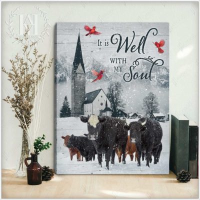 farmhouse winter scene