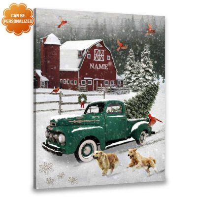 farmhouse christmas canvas