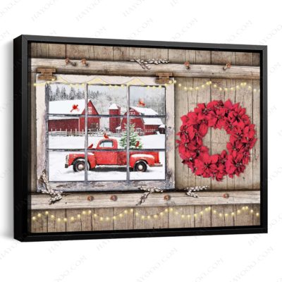 merry christmas pickup truck