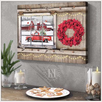 merry christmas pickup truck