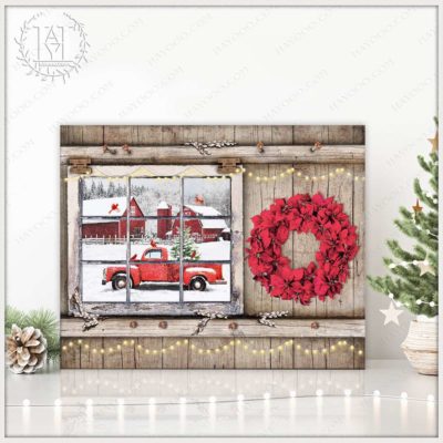 merry christmas pickup truck