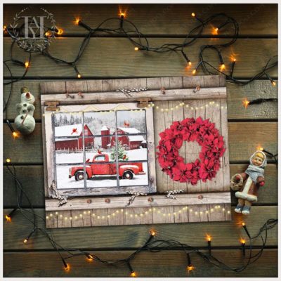 merry christmas pickup truck