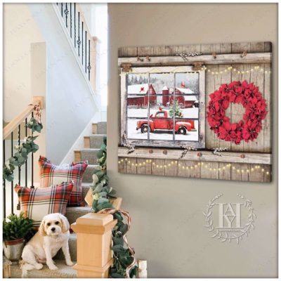 merry christmas pickup truck