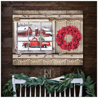 merry christmas pickup truck