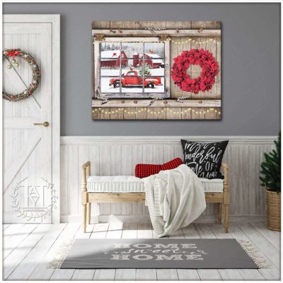 merry christmas pickup truck