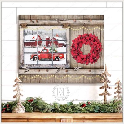 merry christmas pickup truck