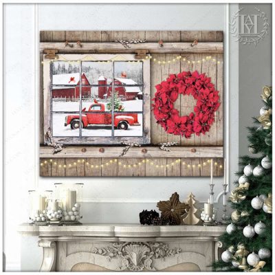merry christmas pickup truck