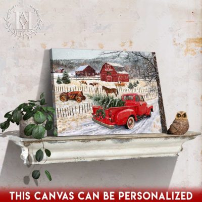 vintage christmas pickup truck