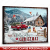 Hayooo Personalized Canvas Gift For Farmers Christmas Pickup Truck & Pets