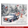 snowy christmas tree canvas
